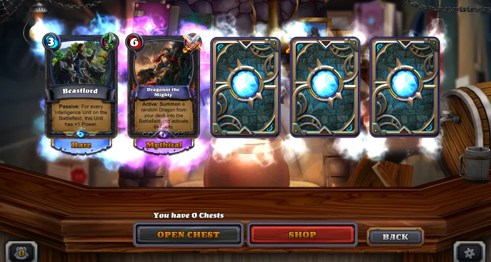 A chest opening