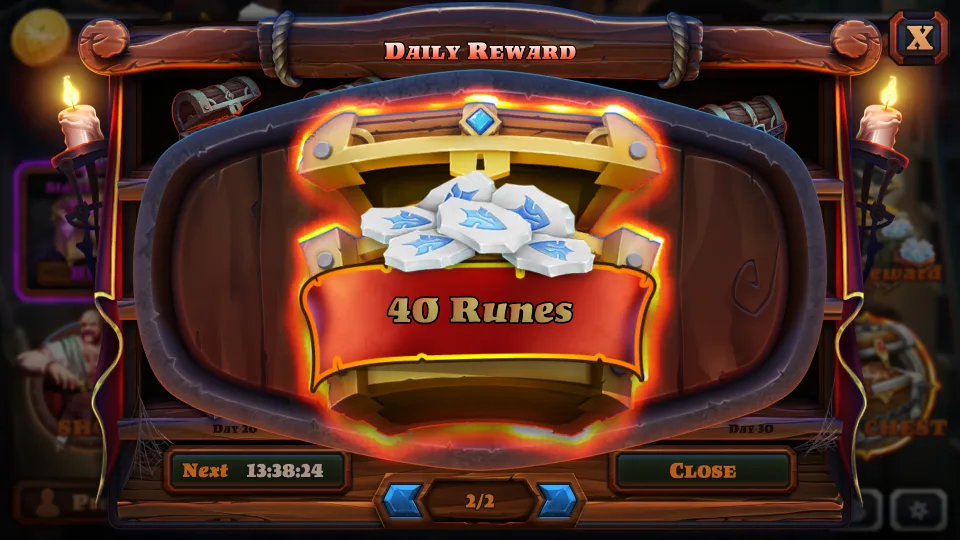 Claiming a daily reward